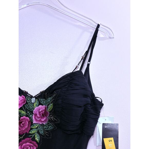 Sue Wong Embellished Mino Dress in Boack Size 10 - Picture 5 of 11